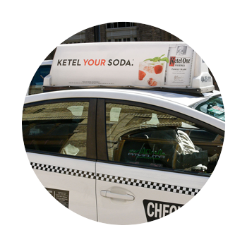 taxi advertisement